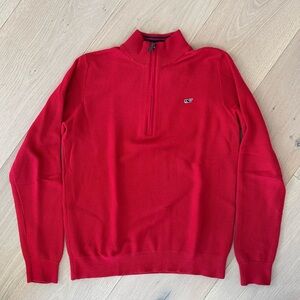 Vineyard Bines Boys Red Half-Zip Sweater Size medium